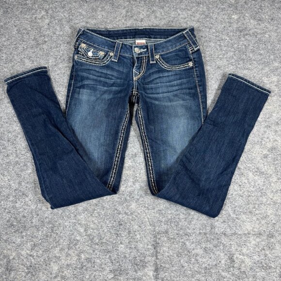True Religion Blue Straight Leg Jeans - Picture 4 of 14